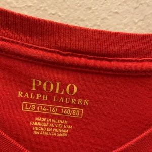 Red polo Fits like small